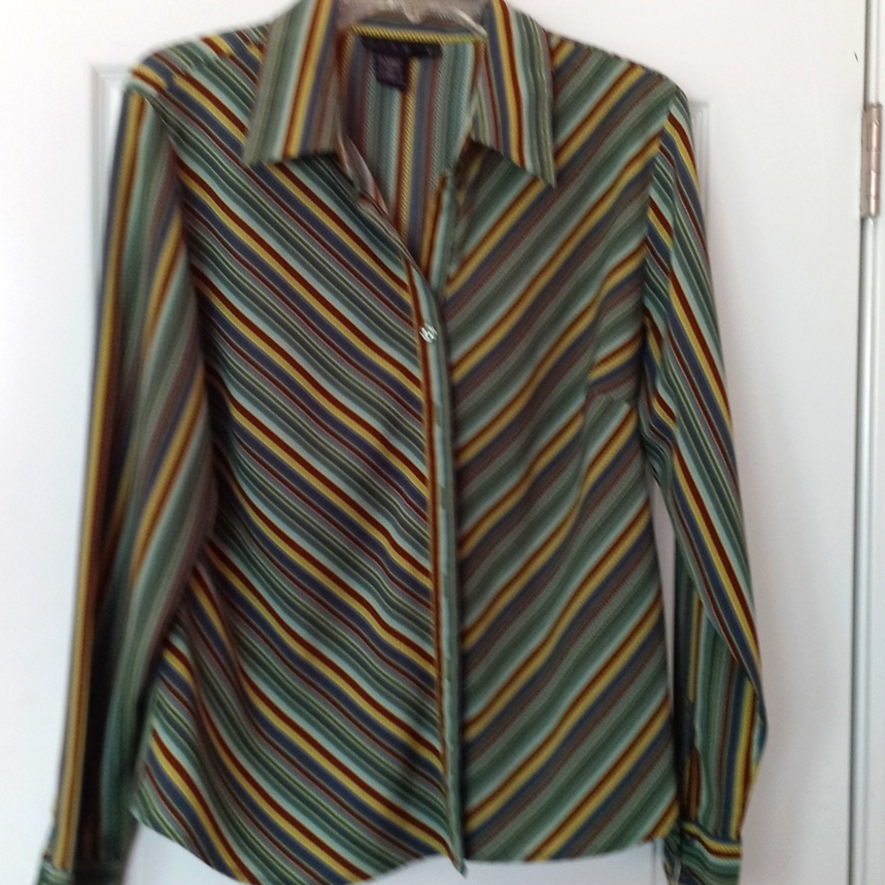 Ninety Brand size XL multicolored collar button down shirt